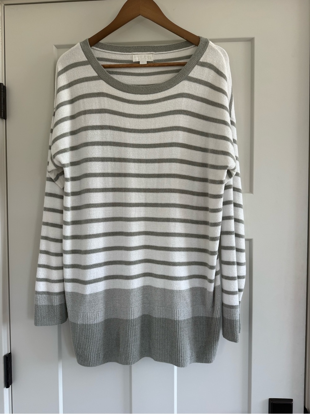 Barefoot Dreams CozyChic Ultra Lite Paradise Tunic Stripe Sweater XL